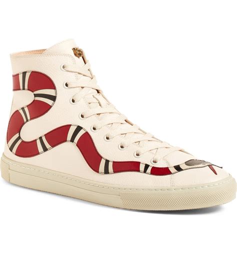 gucci snake shoes high tops|Gucci snake high top sneakers.